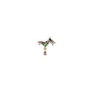 Piercing Les Cadettes Phoenix multicolore
laiton doré