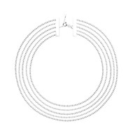 Collier Les Georgettes Rivière argenté