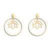Boucles d'oreilles Les Georgettes Lotus dorées 20mm - vue V1