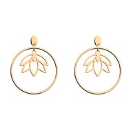 Boucles d'oreilles Les Georgettes Lotus dorées 20mm