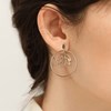 Boucles d'oreilles Les Georgettes Lotus dorées 20mm - vue V2