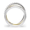 Bague Swarovski Hyperbola bicolore 3 rangs T52 - vue V4