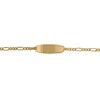 Identité bébé or jaune 9 carats maille alternée 3/1 - vue V2