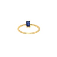 Bague saphir taille émeraude