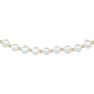 Collier perles de culture et intercalaires or jaune