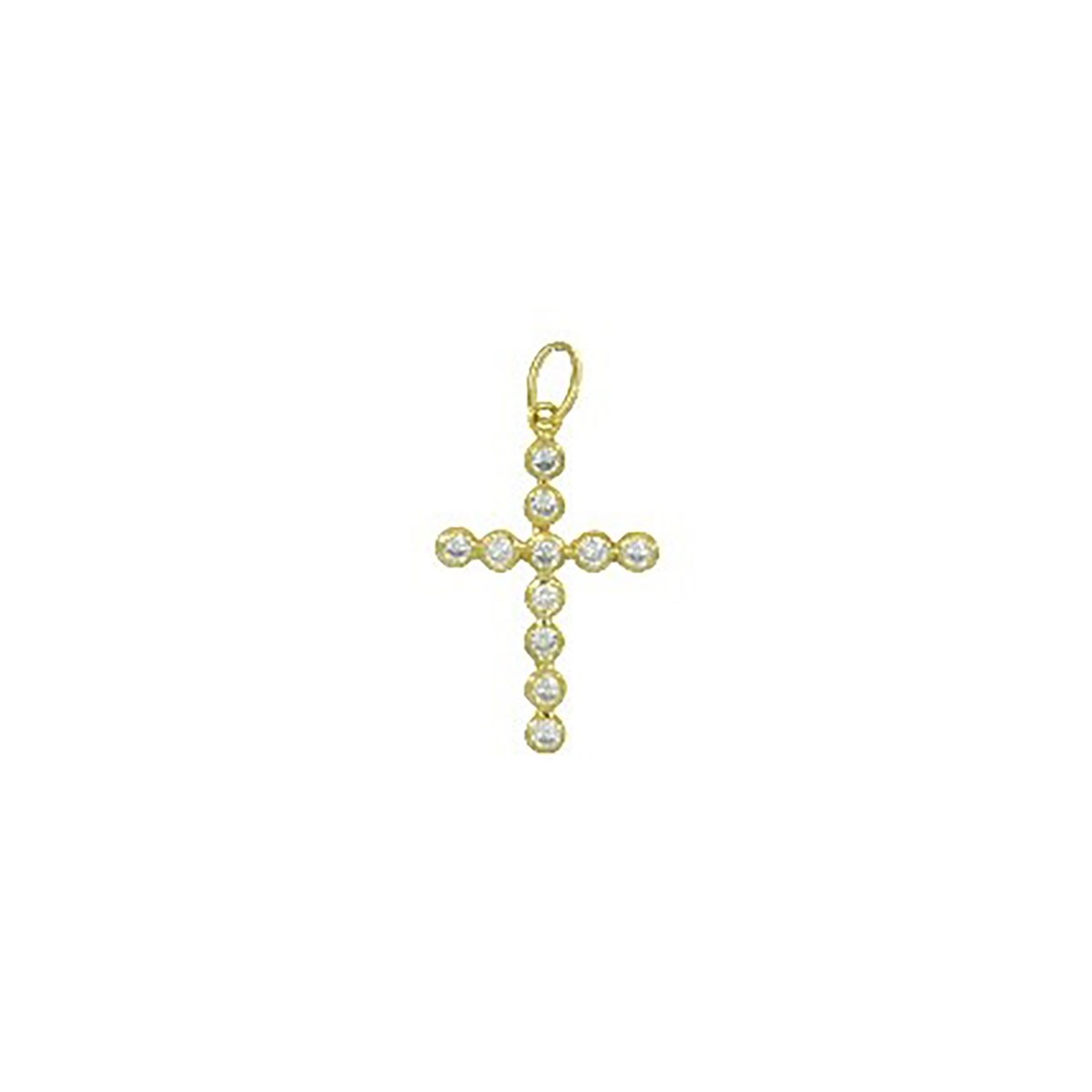 Pendentif croix sertie oxydes