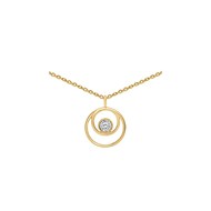 Collier double cercle diamant