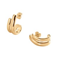 Boucles d'oreilles Agatha Trijonc demi-créoles
dorées