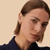 Boucles d'oreilles Agatha Trijonc demi-créoles
dorées - vue V2