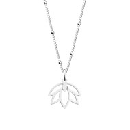 Collier Les Georgettes Lotus laiton argenté