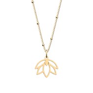 Collier Les Georgettes Lotus laiton doré