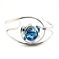 Bracelet jonc Andrea Marazzini Rhodium Ninfea Blue