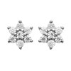 Boucles d'oreilles Brillaxis Fleur argent - vue V1
