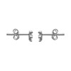 Boucles d'oreilles Brillaxis Fleur argent - vue V3