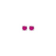 Boucles d'oreilles Brillaxis fuschia argent 3mm