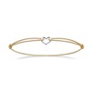 Bracelet Brillaxis cordon coeur argent - vue V1