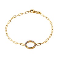 Bracelet Brillaxis anneau multicolore
plaqué or