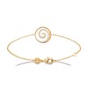Bracelet Brillaxis spirale plaqué or - vue V1