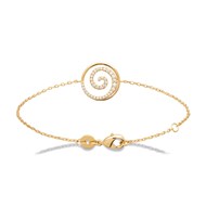 Bracelet Brillaxis spirale plaqué or