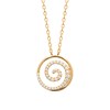 Collier Brillaxis spirale plaqué or - vue V1