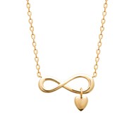Collier Brillaxis infini coeur plaqué or