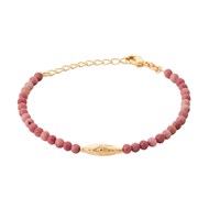 Bracelet Brillaxis pierres roses plaqué or