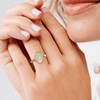 Bague réversible Les Cadettes laqué vert et laiton
doré T56 - vue V2