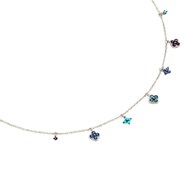 Collier Agatha Beloved argent pampilles multicolores