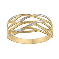 Bague Brillaxis or bicolore 18 carats motif ajouré