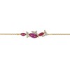 Bracelet Brillaxis or jaune 18K rhodolites oxydes - vue V1