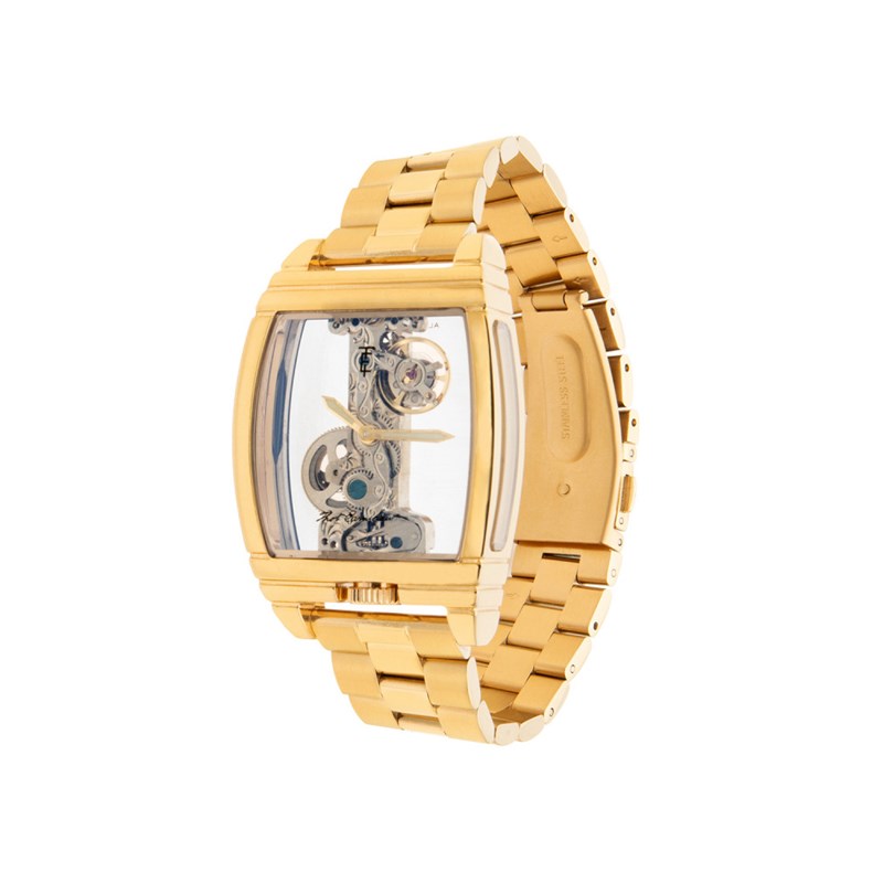 Discovery Wolver Bridge Mechanical - Montre homme - Mouvement automatique squelette 2 aiguilles - Doré - vue 2