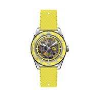 CROFT MID-SIZE SKELETON AUTOMATIC SPONGEBOB SQUAREPANTS LIMITED EDITION - Montre homme - Mouvement automatique japonais 3 aiguilles - Bracelet jaune