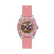 CROFT MID-SIZE SKELETON AUTOMATIC SPONGEBOB SQUAREPANTS LIMITED EDITION - Montre homme - Mouvement automatique japonais 3 aiguilles - Bracelet rose