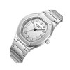 SIMON - Montre Homme - Analogique Mouvement Quartz 3 aiguilles - Boitier rond en métal argenté - Cadran blanc - vue V2