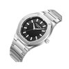 SIMON - Montre Homme - Analogique Mouvement Quartz 3 aiguilles - Boitier rond en métal argenté - Cadran noir - vue V2