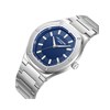 SIMON - Montre Homme - Analogique Mouvement Quartz 3 aiguilles - Boitier rond en métal argenté - Cadran bleu - vue V2