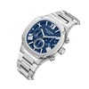 LOUIS - Montre Homme - Analogique Mouvement Quartz Multifonction - Boitier carré en métal - Cadran bleu - vue V2