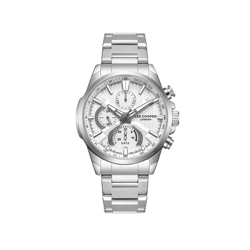 RONALD - Montre Homme - Analogique Mouvement Quartz Multifonction - Boitier rond en métal argenté
