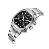 JOSHUA - Montre Homme - Analogique Mouvement Quartz Multifonction - Boitier carré en métal argenté - vue V2