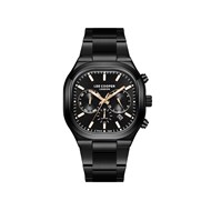 JOSHUA - Montre Homme - Analogique Mouvement Quartz Multifonction - Boitier carré en métal noir