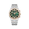 DENNIS -  Montre Homme - Analogique Mouvement Quartz Multifonction - Boitier tonneau en métal - Cadran vert - vue V1
