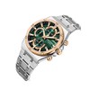 DENNIS -  Montre Homme - Analogique Mouvement Quartz Multifonction - Boitier tonneau en métal - Cadran vert - vue V2