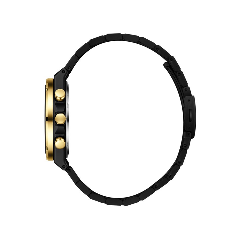 DENNIS -  Montre Homme - Analogique Mouvement Quartz Multifonction - Boitier tonneau en métal - Cadran noir - vue 3
