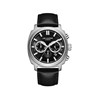 PATRICK - Montre Homme - Analogique Mouvement Quartz Multifonction - Boitier rond en métal argenté - Bracelet noir - vue V1
