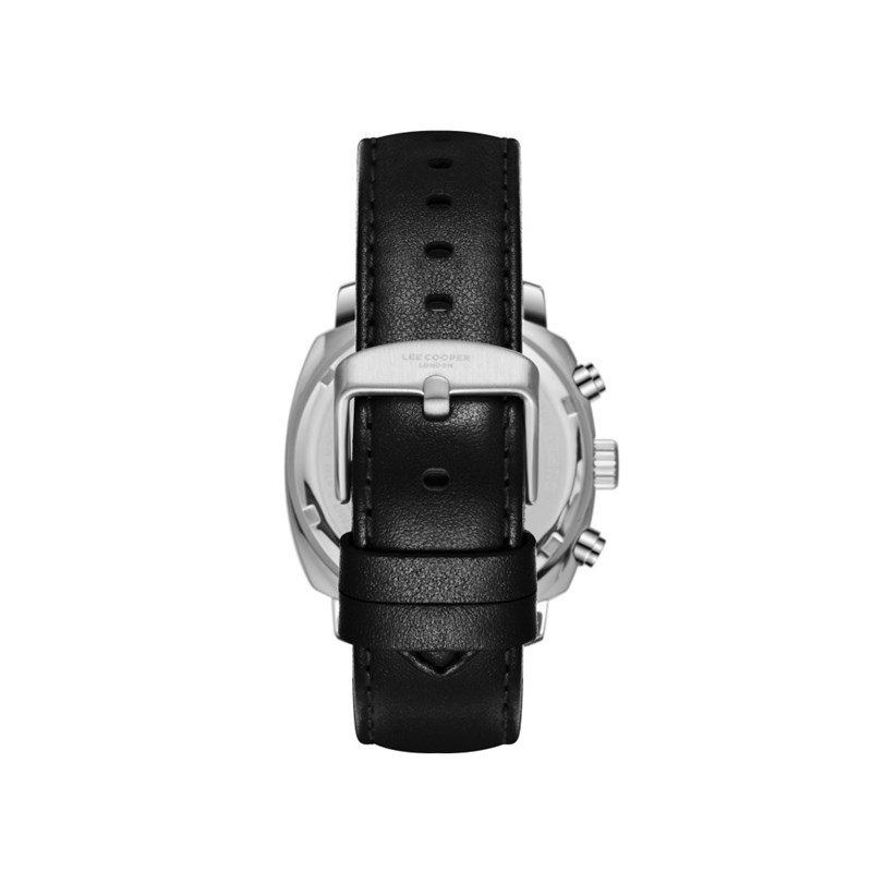 PATRICK - Montre Homme - Analogique Mouvement Quartz Multifonction - Boitier rond en métal argenté - Bracelet noir - vue 4
