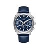 PATRICK - Montre Homme - Analogique Mouvement Quartz Multifonction - Boitier rond en métal argenté - Bracelet bleu - vue V1