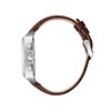 PAUL - Montre Homme - Analogique Mouvement Quartz Multifonction - Boitier tonneau en métal argenté - Bracelet marron - vue V3