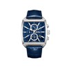 PAUL - Montre Homme - Analogique Mouvement Quartz Multifonction - Boitier tonneau en métal argenté - Bracelet bleu - vue V1