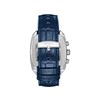 PAUL - Montre Homme - Analogique Mouvement Quartz Multifonction - Boitier tonneau en métal argenté - Bracelet bleu - vue V4