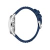 ALBERT - Montre Homme - Analogique Mouvement Quartz Multifonction - Boitier rond en métal argenté - Bracelet bleu - vue V3